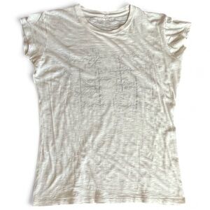 Cowgirl stuff Co. White T-Shirt with faded Black Crosses, XL